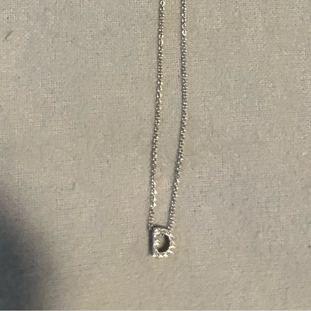 Bony Levy 18K White Gold - D - Diamond Pavé Initial Necklace.